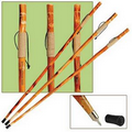 55" Rope Wrapped Grip Wooden Hiking Stick